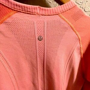 Light pink long sleeve lululemon shirt
